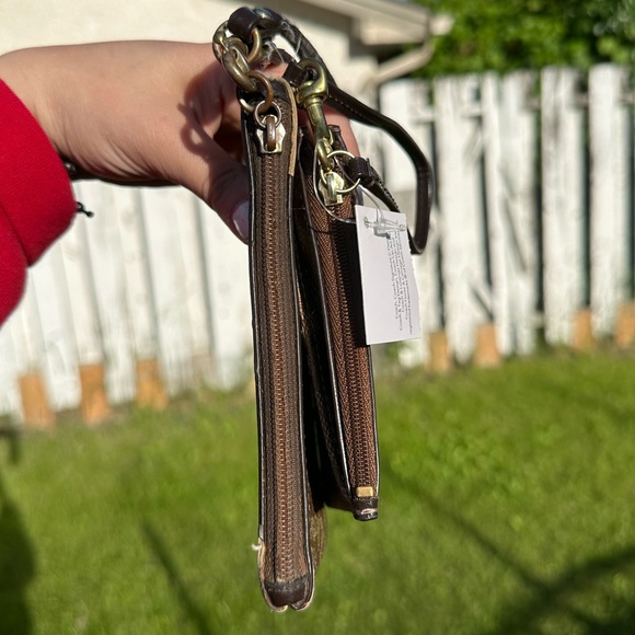 NWT Coach Women's Mini Skinny ID Case & Pre-Loved Monogram Zip Mini Clutch Set - Picture 2 of 10